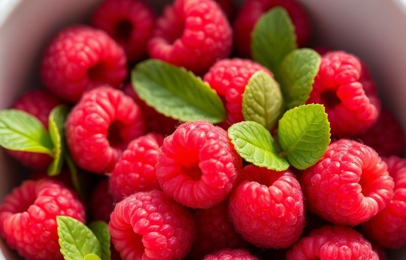 Fresh raspberries